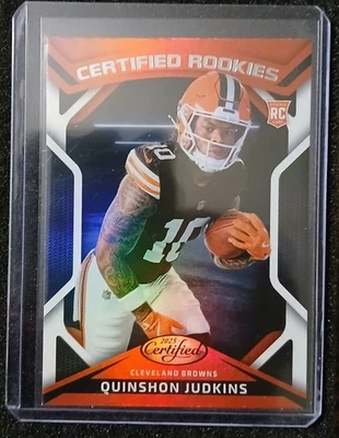 Quinshon Judkins Rookie Browns SP NUEVO 2025 Panini Certified Rookies Holo casi nuevo-como nuevo Foto 1 de 2