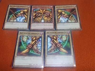 NM/M 1st Edition Secret Rare LCYW Exodia 5 Piece Set Yugioh Yugi’s World - Image 1 of 4