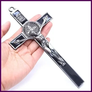 1 pieza reliquias de iglesia Jesús en el soporte cruz pared crucifijo antigua capilla casera. - Imagen 1 de 7