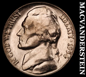 1954-S Jefferson Nickel - Elección gema brillante sin circular brillante #F5522 - Imagen 1 de 2