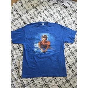 T-shirt grafica piscina Rod Stewart vintage blu royal XL - Foto 1 di 7