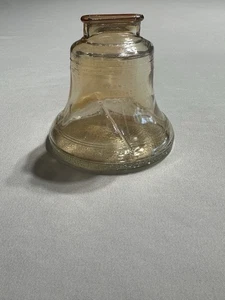 Vintage 1976 Liberty Bell Bicentennial Amber Glass Coin Bank 1776-1976 - Bild 1 von 4