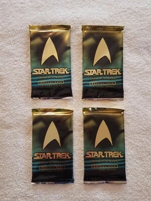 Original Vintage 1996 Fleer Star Trek The Card Game Unopened Booster Pack Lot 4 - Image 1 of 2