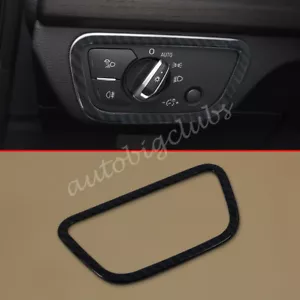 For Audi Q5 SQ5 2018-2020 Carbon Fiber Headlight Switch Cover Trims Accessories - Picture 1 of 5