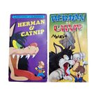Tested Herman and Catnip Vintage VHS 1990 Cartoon Classics Lot Of 2 VCR Tapes
