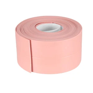 2pcs PVC Wall Sealing Strip Tape Waterproof Self Adhesive Caulk 10.5ft 1.5" Pink - Picture 1 of 4