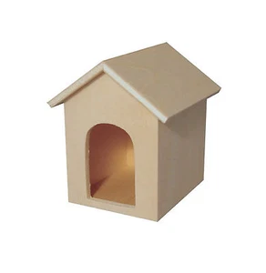 Casa de Muñecas Acabado Natural Perrera de Madera Escala 1:12 Accesorio para Mascotas 141 Tumdee - Imagen 1 de 7