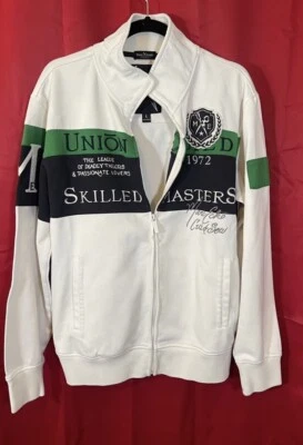 Chaqueta De Colección Marc Ecko Hombres Skilled Masters Verde Unión L Cremallera Completa Blokecore Y2K Foto 1 de 4