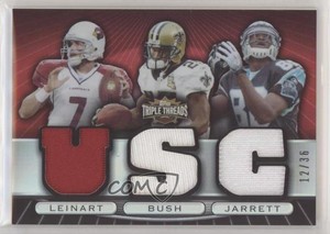 2007 Topps Triple Threads Relic Combos /36 Reggie Bush Dwayne Jarrett Rookie RC