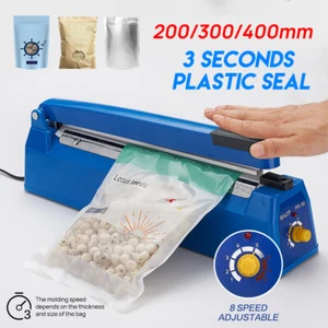 200/300/400mm Impulse Heat Sealer Sealing SAA Machine Electric/Plastic Poly Bag - Picture 1 of 14