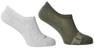 Calvin Klein Mens Socks Coolmax Trainer No Show Footie 2 Pairs Green Grey New - Picture 1 of 4