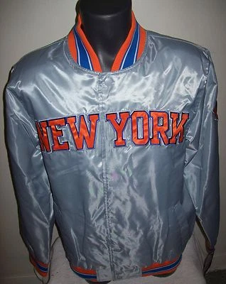 NEW YORK KNICKS NBA STARTER Snap Down Jacket Sping/Summer Ed SILVER SERIES XL 2X - Image 1 of 4