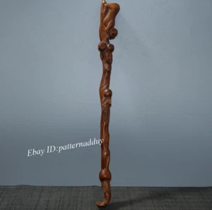Wooden Carved Monkeys Offering Longevity Monkey Claws Itching and Scratching - Picture 1 of 10