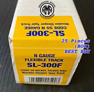Peco N Scale Code 55 Flexible Flex Track With Wood Ties 25 (Box) Pieces SL-300F - Picture 1 of 3