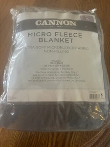 Cannon King Size Gray Micro Fleece Ultra Soft Blanket, New - Picture 1 of 2