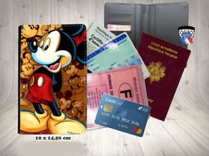 mickey minnie mouse disney 106 protège carte grise identité permis passeport 