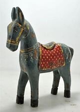 Vintage Wooden Horse Figurine Original Old Hand Carved Painted