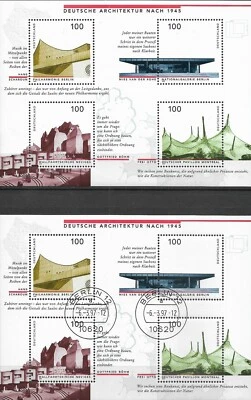 GERMANY - 1997 MNH "GERMAN Architecture" Two Souvenir Sheet One With FDC !! - Image 1 of 3