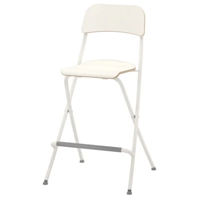 IKEA FRANKLIN Bar Stool 63cm Foldable High Chair with Backrest Kitchen Seating - Image 1 of 4