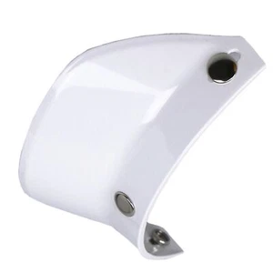White Universal 3 Snap-Button Visor Flip Up Wind For Open Face Motorcycle Helmet - Picture 1 of 9