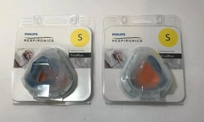 (2) Cojín nasal y solapa Philips Respironics True Blue hcpcs A7032 pequeño-nuevo Foto 1 de 3