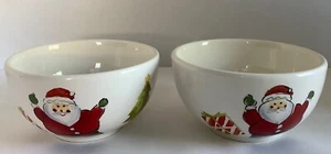 Target HOME Two 5.75” Santa Claus Salad Soup Cereal Bowls  Christmas Decorations - Picture 1 of 7