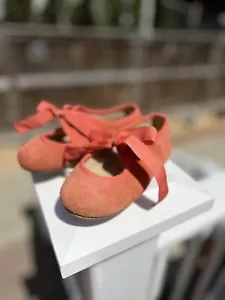 Spanish coral suede shoes sz 24 - Picture 1 of 5