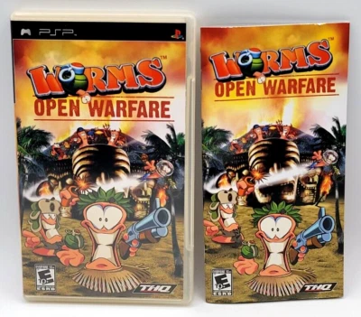 WORMS OPEN WARFARE SONY PSP GAME CASE & MANUAL ONLY PLAYSTATION - Image 1 of 2