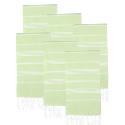 Juego de 6 toallas de playa turcas (38" x 71") | Toalla turca extra grande 100 % algodón Foto 1 de 4