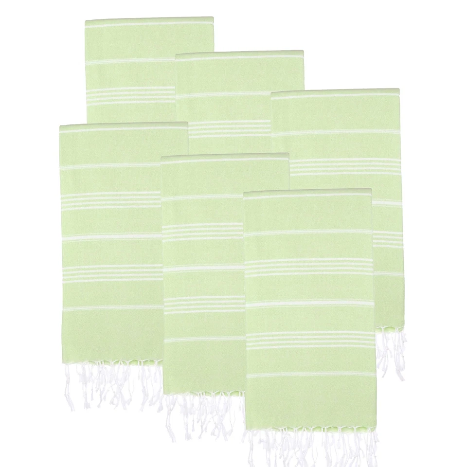 Juego de 6 toallas de playa turcas (38" x 71") | Toalla turca extra grande 100 % algodón Foto 1 de 4