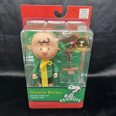 Cacahuetes CHARLIE BROWN con Sombrero, Bufanda y Árbol Patético! Posables de Navidad Foto 1 de 4