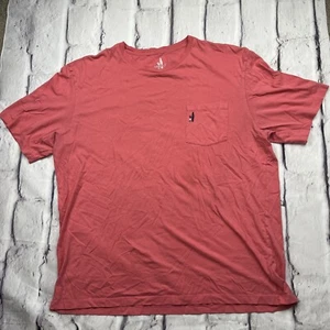 2-Johnnie O Mens Surfer Logo XXL PINK Pocket Cotton Crew Neck T-Shirt - Picture 1 of 9