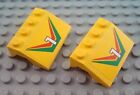 LEGO Lot of 2 Yellow Curved Car Front Vehicle Mudguards
