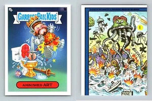 Ambushed Art #1a Garbage Pail Kids Bookworms 2022 Topps Card / Sticker - Picture 1 of 1