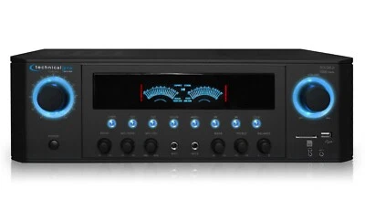 TPro Professional Home Stereo Receiver with USB and SD Card Inputs, MP3 (AUX) - Image 1 of 4
