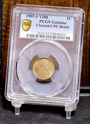 1909-S VDB Lincoln Wheat Cent - PCGS Unc Details, Cleaned (#59332-L) - Image 1 of 4