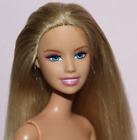 Barbie Doll Nude Straight Blonde Hair Blue Eyes Smile Click Knees New