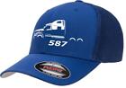 Peterbilt 587 Semi Truck Classic Outline Design Flexfit 6511 Trucker Hat Cap