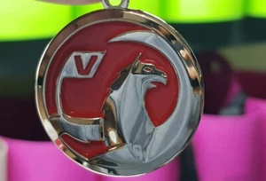 Vauxhall Car New Red Logo Embossed Metal Keyring with Velvet Gift Pouch - Picture 1 of 4