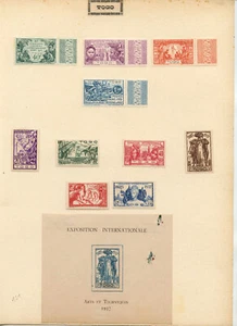 Planche complete de Timbres 10 pièces TOGO - Imagen 1 de 1