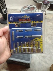 REGAL 39571 13pc Power Nutdriver & Bit Set (X12498*A) Brand New Sealed - Picture 1 of 4