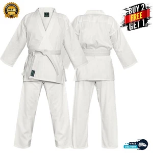 Martial Arts Training Suit –Karate Uniform Buy 2 Get 1 Free + White Belt Include - Picture 1 of 6