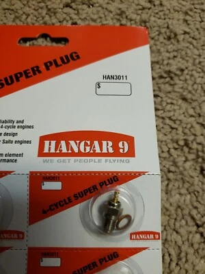 Hangar 9 Plugs - one single unit RC 4 cycle  Super Glow Plug - HAN3011 - New! - Image 1 of 4