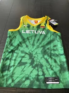 Maglietta Nike Lituania Basketball 2020 Olimpiadi estive a squadre nuova con etichette taglia L - Foto 1 di 11
