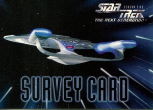 STAR TREK THE NEXT GENERATION SEASON 5 1996 SKYBOX PROMO SURVEY CARD - Picture 1 of 1