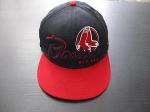 Boston Red Sox Hat Cap Mens Black Red Snap Back Large New Era MLB Baseball Logo - Picture 1 of 11