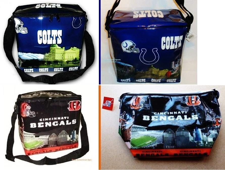 1 Cooler Bag NEW Insulated Lunch Box Tote Official NFL 10" x 7" Bengals or Colts - Image 1 of 1
