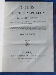 03E2 Edition Original - Curso de Código Napoleón Tomo Second de Delvincourt 1813 - Imagen 1 de 12