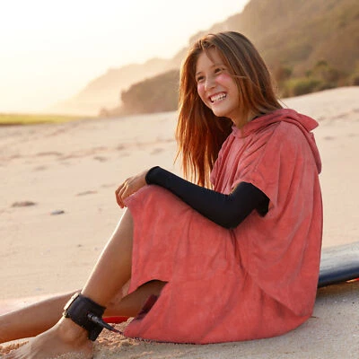 FLYINGSTAR Surf Robe Poncho Wetsuit Changing Robe Beach Towel for Adult Men Women Bathrobe