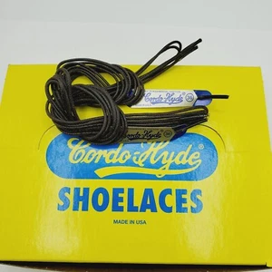 2 PAAR braune 36 Zoll gewachste elegante Schuhe Spitze String Cordo Hyde Hergestellt in den USA 36" Neu aus altem Lagerbestand  - Bild 1 von 8